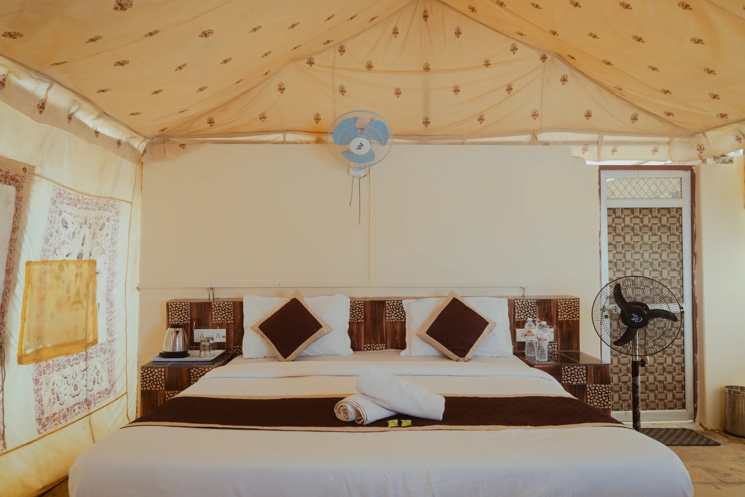 Deluxe Tent interior at Rumi's Desert Camp